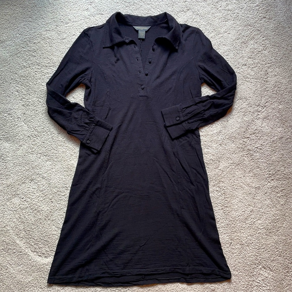 Banana Republic Wool Dress Black - L